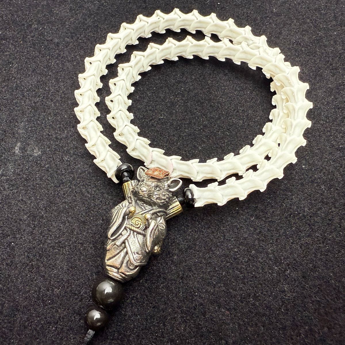 Handcrafted Snake Vertebrae Bracelet – Unique Gothic Accessory for Men & Women