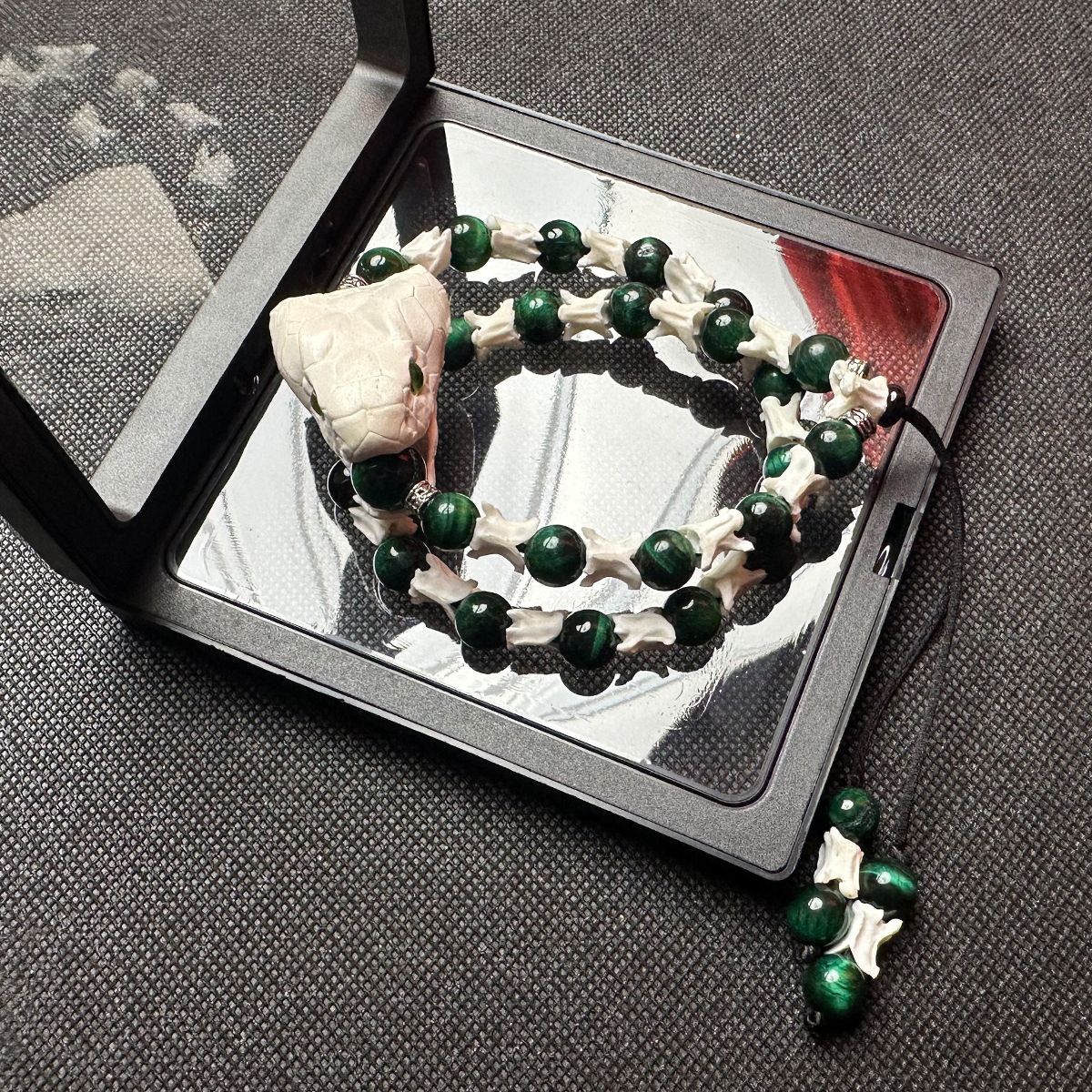 Genuine Snake Skeleton Bracelet – Unique Gothic Animal Bone Jewelry