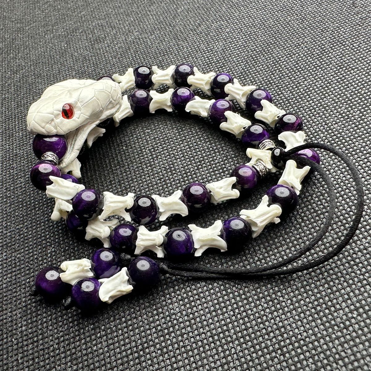 Genuine Snake Skeleton Bracelet – Unique Gothic Animal Bone Jewelry