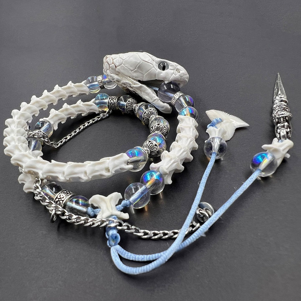 Tribal Snake Bone Bracelet – Authentic Animal Bone Craft Jewelry