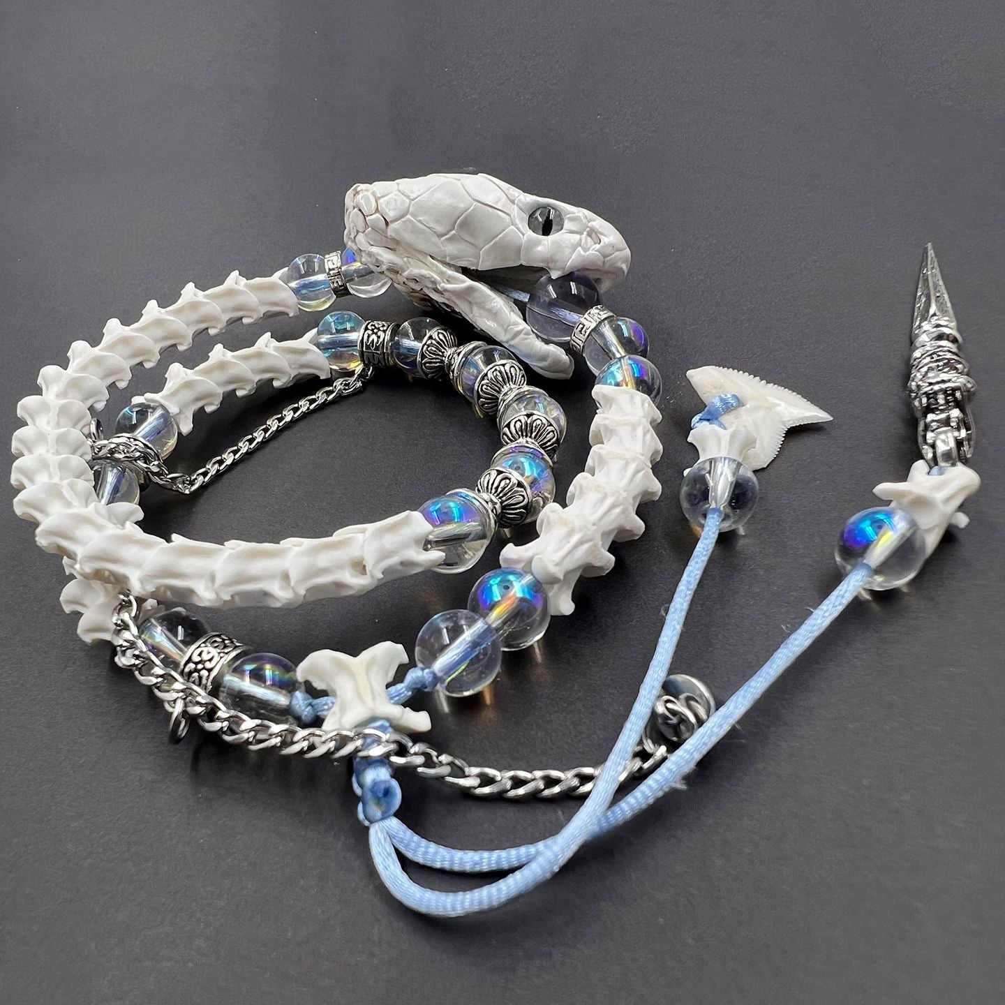 Tribal Snake Bone Bracelet – Authentic Animal Bone Craft Jewelry