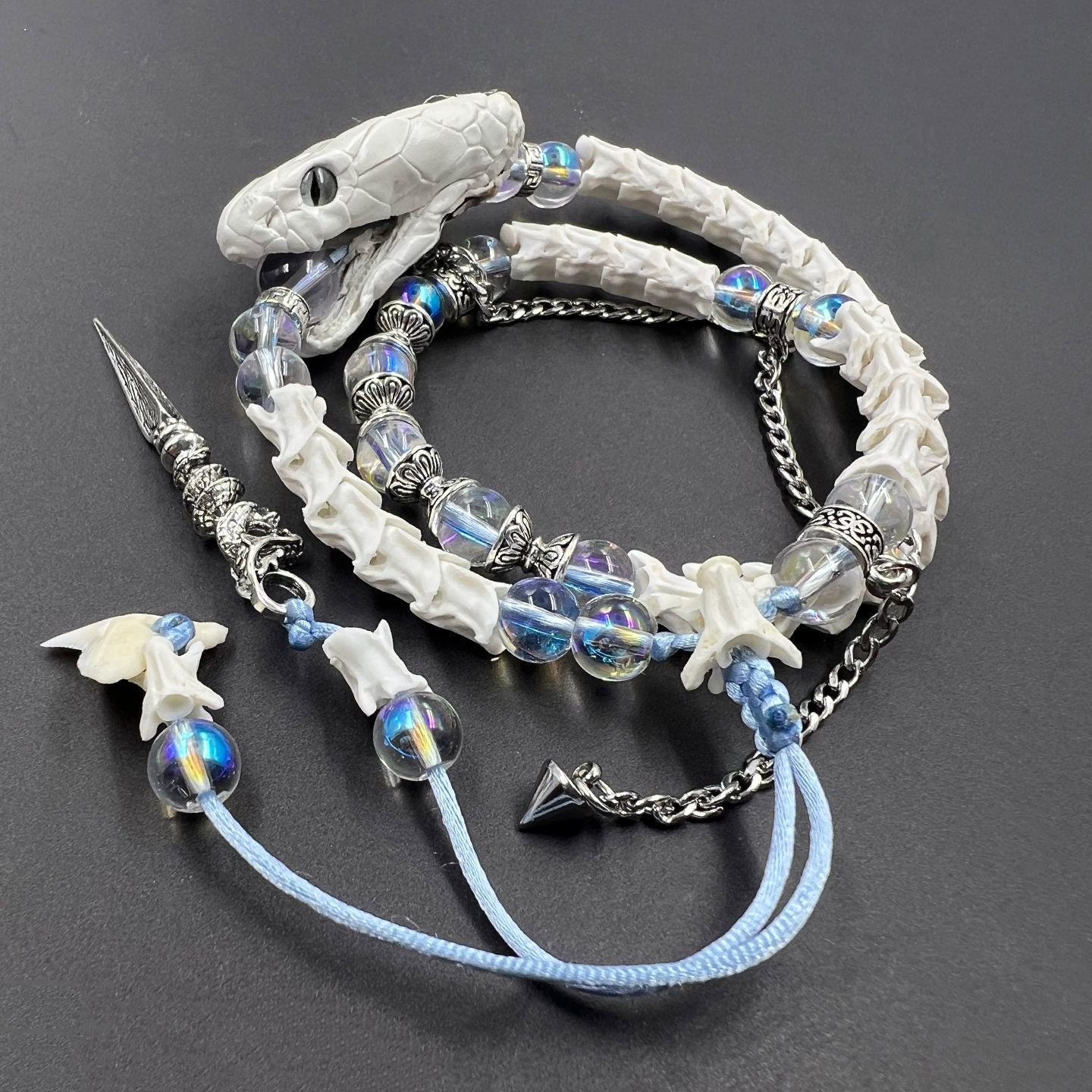 Tribal Snake Bone Bracelet – Authentic Animal Bone Craft Jewelry