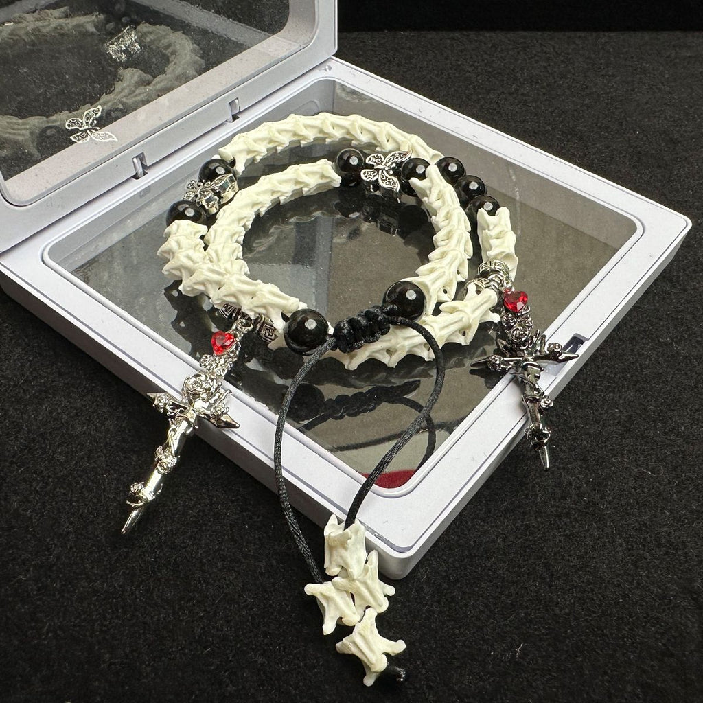 Natural Snake Bone Bracelet: Minimalist Handmade Jewelry