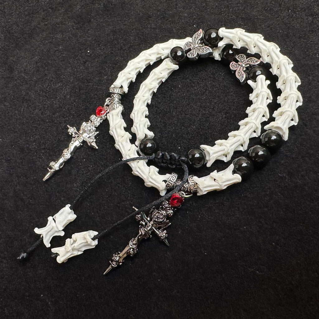 Natural Snake Bone Bracelet: Minimalist Handmade Jewelry