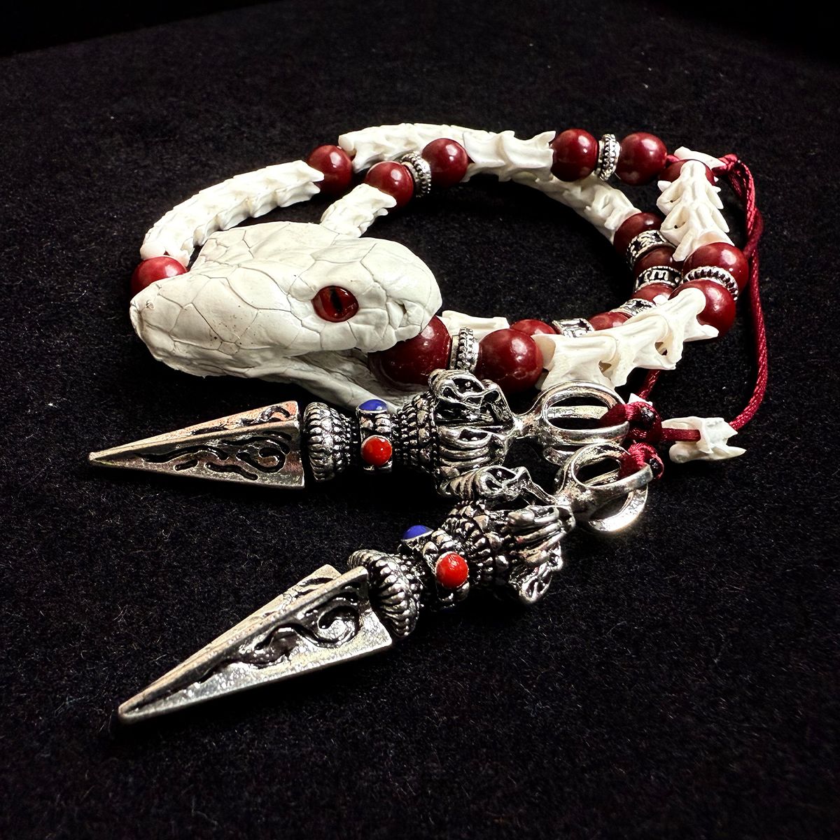 Real Snake Vertebrae Bracelet for Men & Women – Tribal Spiritual Amulet