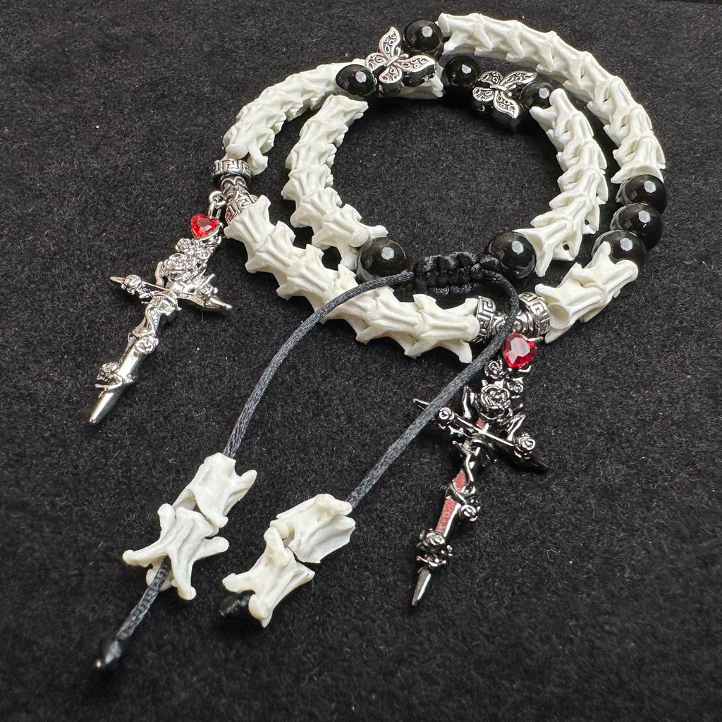 Natural Snake Bone Bracelet: Minimalist Handmade Jewelry