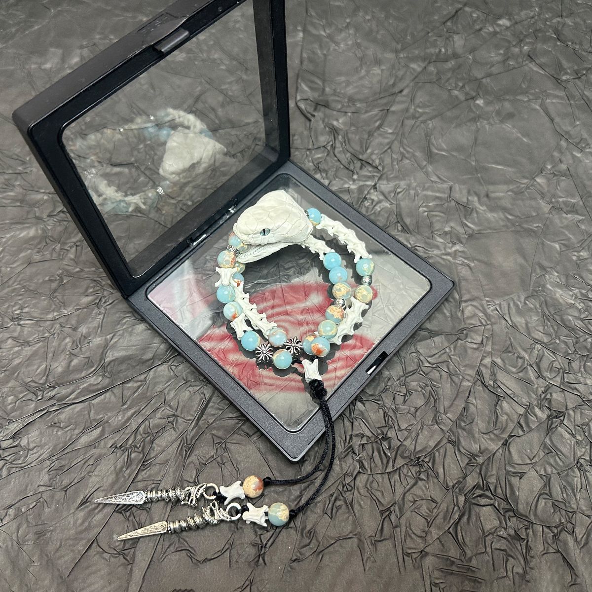 Real Snake Vertebrae Bracelet for Men & Women – Tribal Spiritual Amulet