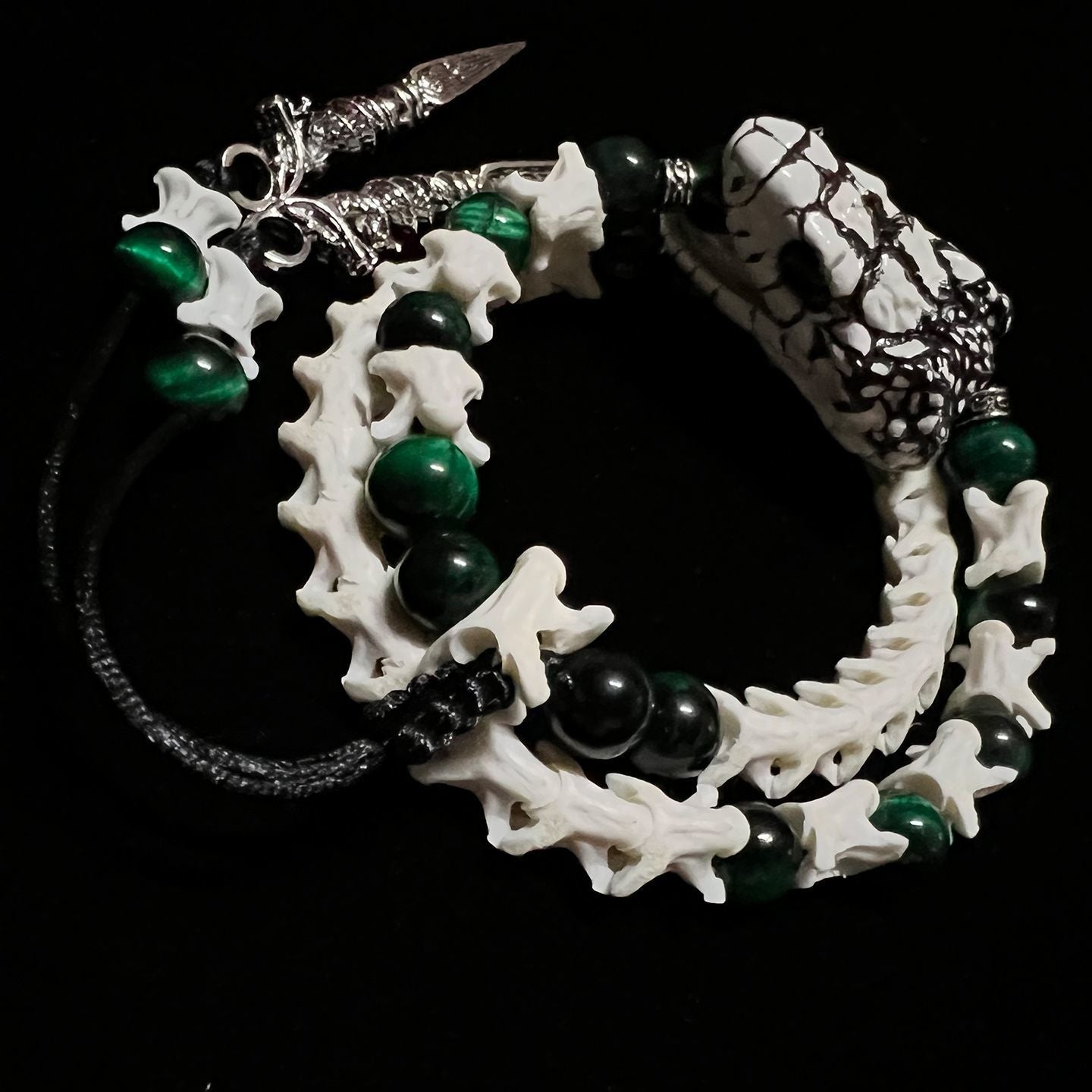 Tribal Snake Bone Bracelet – Authentic Animal Bone Craft Jewelry