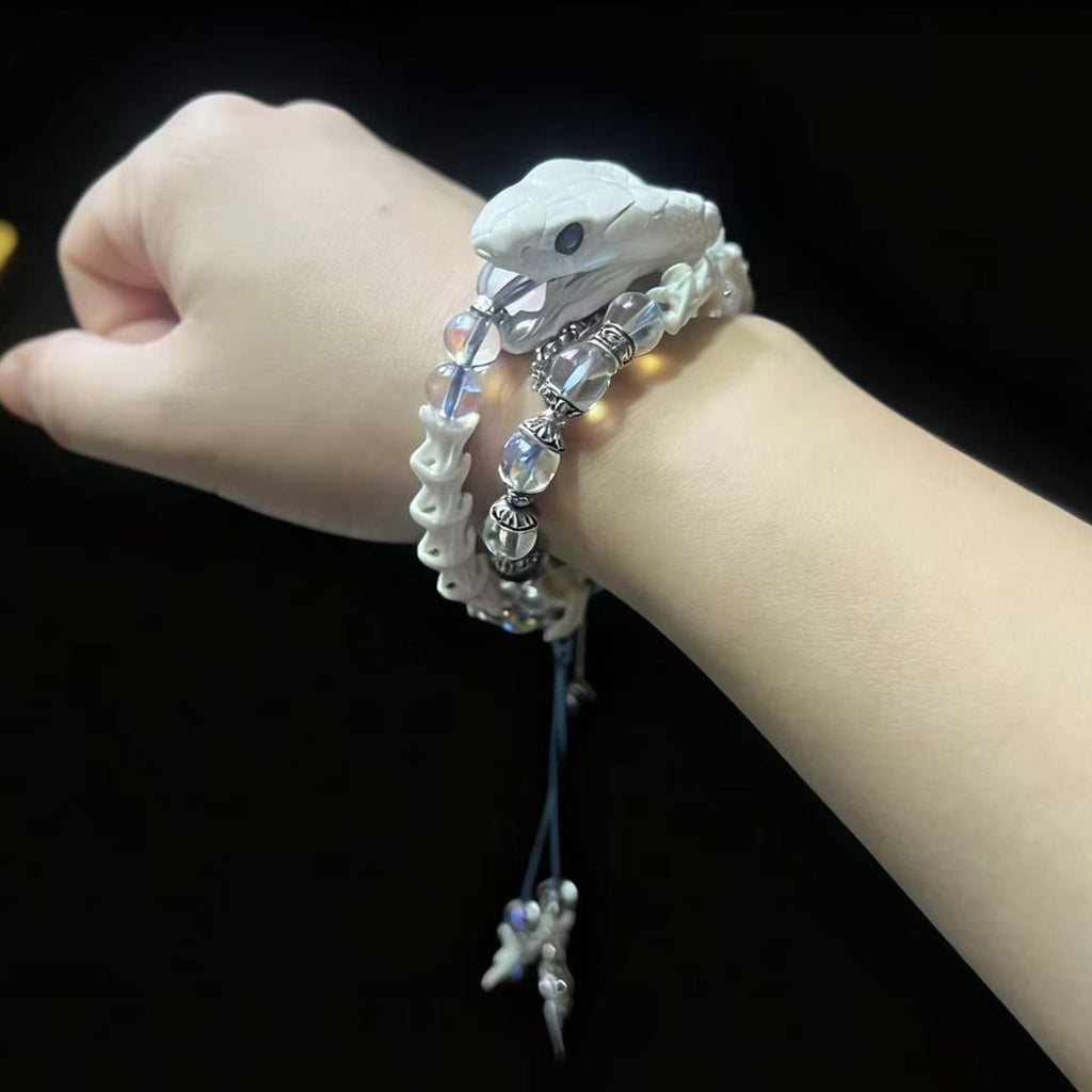 Tribal Snake Bone Bracelet – Authentic Animal Bone Craft Jewelry