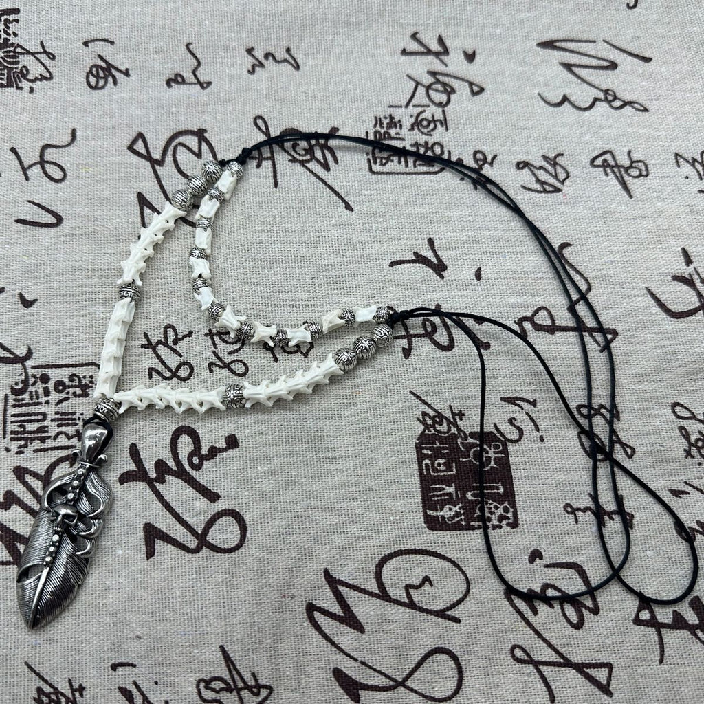 Elegant Snake Bone Necklace – Unique & Timeless Jewelry