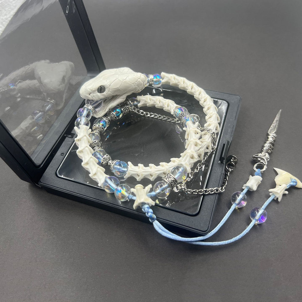 Tribal Snake Bone Bracelet – Authentic Animal Bone Craft Jewelry