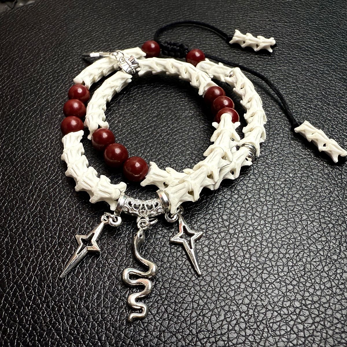 Original natural snake bone bracelet niche simple bracelet couple jewelry high-end gift