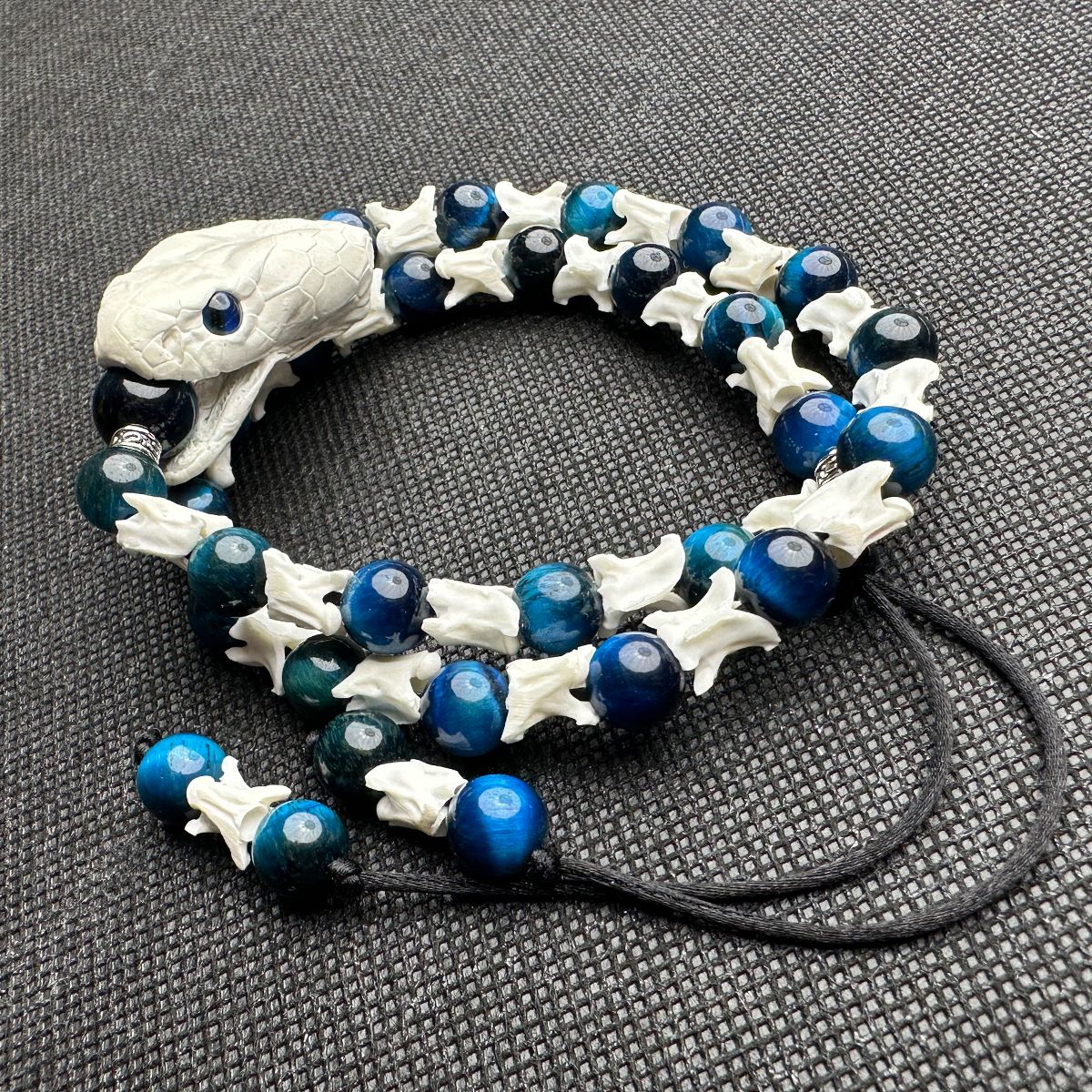 Genuine Snake Skeleton Bracelet – Unique Gothic Animal Bone Jewelry