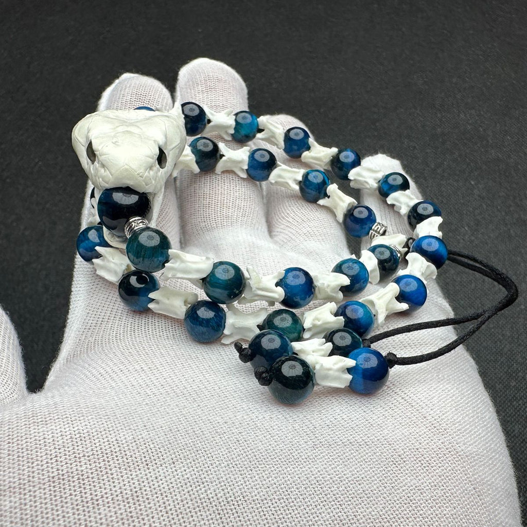 Genuine Snake Skeleton Bracelet – Unique Gothic Animal Bone Jewelry