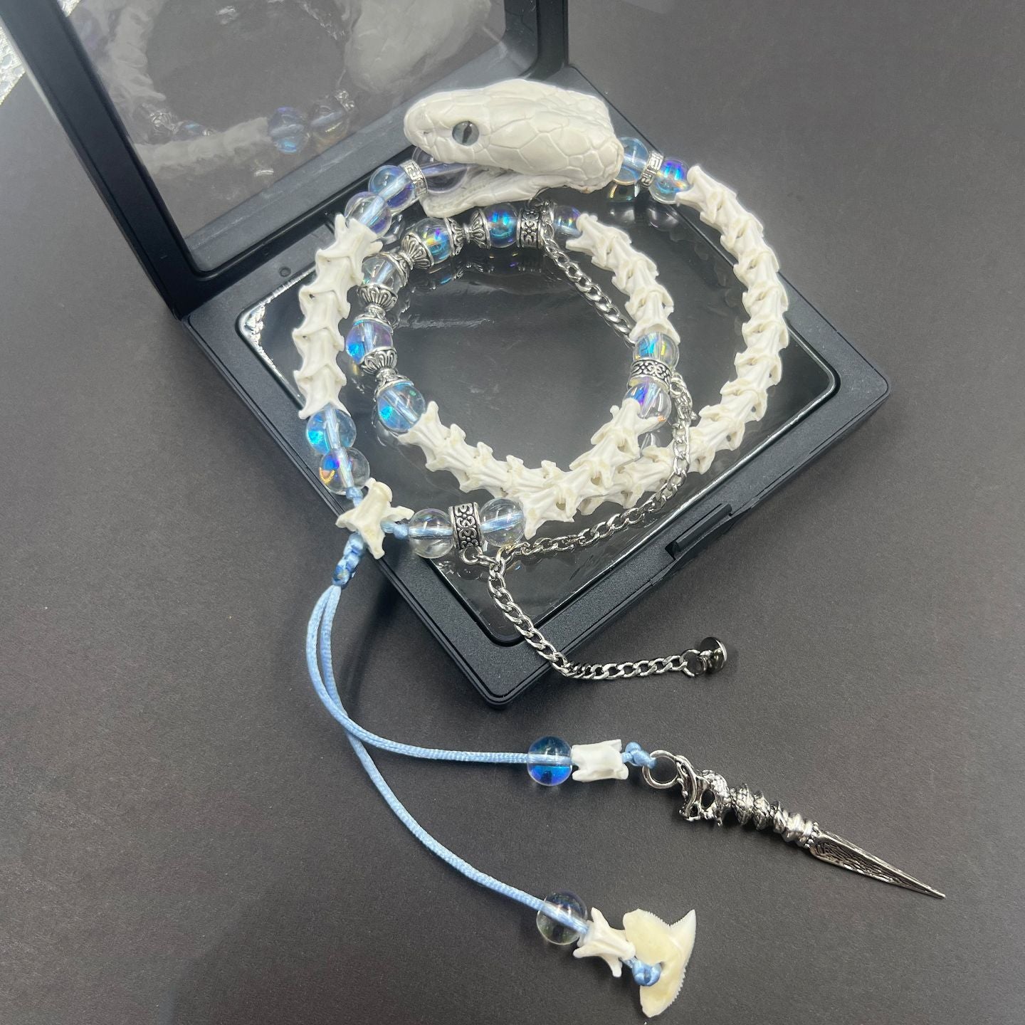 Tribal Snake Bone Bracelet – Authentic Animal Bone Craft Jewelry