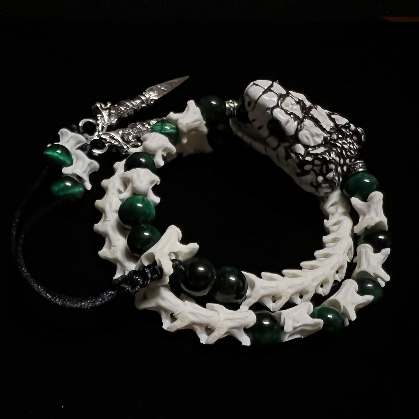 Tribal Snake Bone Bracelet – Authentic Animal Bone Craft Jewelry