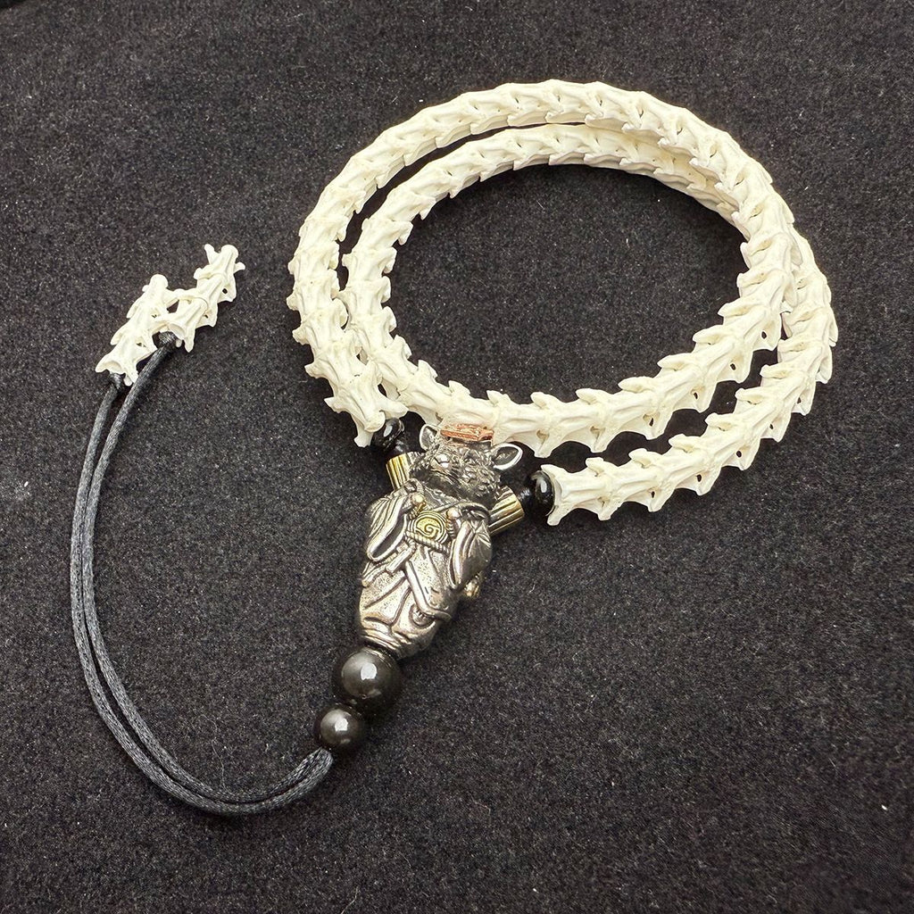 Handcrafted Snake Vertebrae Bracelet – Unique Gothic Accessory for Men & Women