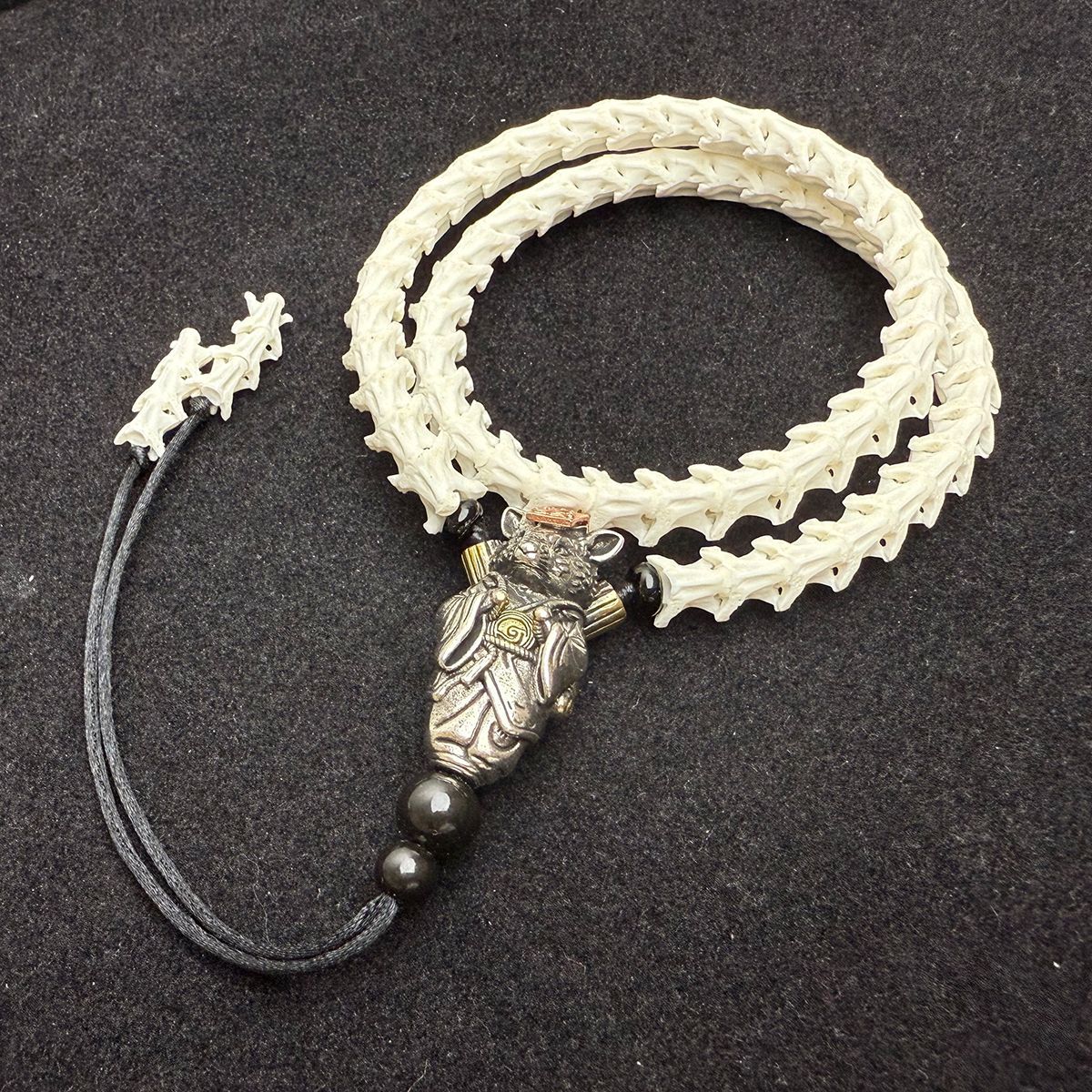 Handcrafted Snake Vertebrae Bracelet – Unique Gothic Accessory for Men & Women